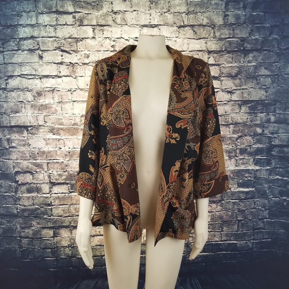C.J. Banks Sz. 1x Paisley Cardigan 🧡🖤🧡
